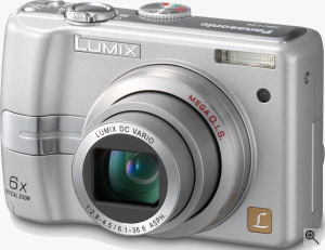 Panasonic's Lumix DMC-LZ6 digital camera. Courtesy of Panasonic, with modifications by Michael R. Tomkins.