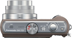Panasonic's Lumix DMC-TZ5 digital camera. Courtesy of Panasonic, with modifications by Michael R. Tomkins. Click for a bigger picture!