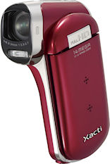 The Xacti DMX-CG100, red version. Photo provided by Sanyo Electric Co. Ltd. Click for a bigger picture!