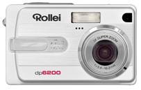 Rollei's dp6200 digital camera. Courtesy of Rollei, with modifications by Michael R. Tomkins. Click for a bigger picture!