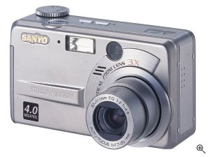 Sanyo's DSC-AZ3 digital camera. Courtesy of Sanyo Electric Co. Ltd. with modifications by Michael R. Tomkins.
