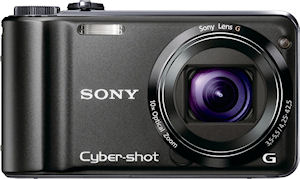 Sony's Cyber-shot DSC-HX5V digital camera. Photo provided by Sony. Click for a bigger picture!