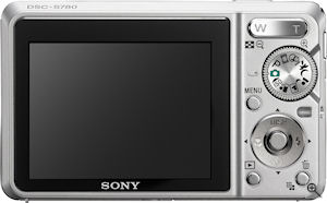 Sony's Cyber-shot DSC-S780 digital camera. Courtesy of Sony, with modifications by Michael R. Tomkins. Click for a bigger picture!
