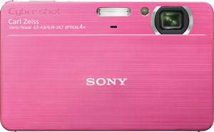 Sony's Cyber-shot DSC-T700 digital camera. Courtesy of Sony, wih modifications by Michael R. Tomkins. Click for a bigger picture!