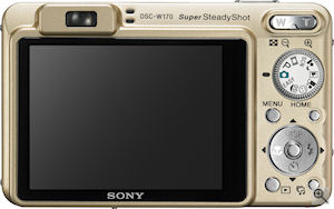 Sony's Cyber-shot DSC-W170 digital camera. Courtesy of Sony, with modifications by Michael R. Tomkins. Click for a bigger picture!