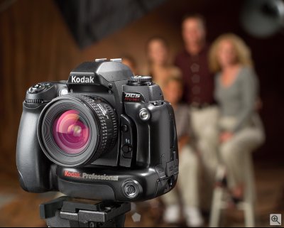Kodak's DSC Pro 14n digital camera. Courtesy of Eastman Kodak Co., with modifications by Michael R. Tomkins. Click for a bigger picture!