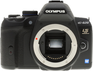 Olympus' E-620 digital SLR. Copyright © 2009, Imaging Resource. All rights reserved. Click for a bigger picture!
