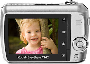 Kodak's EasyShare C142 digital camera. Photo provided by Eastman Kodak Co. Click for a bigger picture!