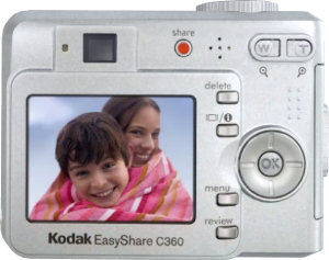 Kodak's EasyShare C360 Zoom digital camera. Courtesy of Kodak, with modifications by Michael R. Tomkins.