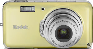 Kodak's EasyShare V1003 digital camera. Courtesy of Kodak, with modifications by Michael R. Tomkins. Click for a bigger picture!