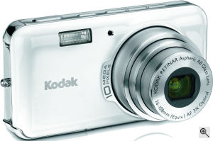 Kodak's EasyShare V1003 digital camera. Courtesy of Kodak, with modifications by Michael R. Tomkins. Click for a bigger picture!