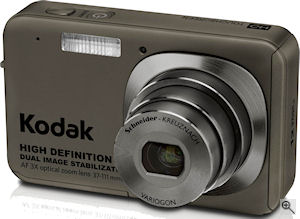 Kodak's EasyShare V1273 digital camera. Courtesy of Kodak, with modifications by Michael R. Tomkins. Click for a bigger picture!