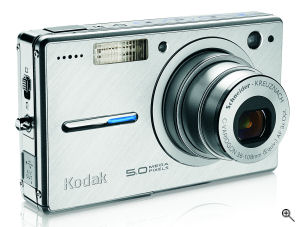 Kodak's EasyShare V550 digital camera. Courtesy of Eastman Kodak Co., with modifications by Michael R. Tomkins. Click for a bigger picture!
