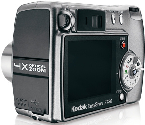 Kodak's EasyShare Z730 digital camera. Courtesy of Kodak, with modifications by Michael R. Tomkins. Click for a bigger picture!