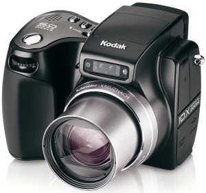 Kodak's EasyShare Z7590 digital camera. Courtesy of Kodak, with modifications by Michael R. Tomkins. Click for a bigger picture!