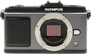Olympus' E-P2 digital camera. Copyright © 2009, Imaging Resource. All rights reserved.