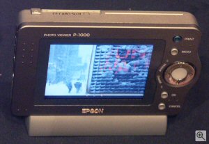 Epson's P-1000 photo viewer. Copyright © 2003, The Imaging Resource. All rights reserved. Click for a bigger picture!
