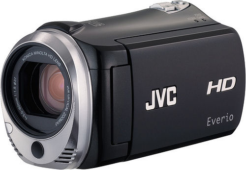 JVC's EverioMemory GZ-HM320 camcorder. Photo provided by JVC Americas Corp.
