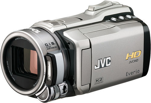 The JVC Everio GZ-HM1 HD camcorder. Photo provided by JVC Americas Corp.