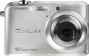 Casio's EXILIM ZOOM EX-Z1000 digital camera. Courtesy of Casio, with modifications by Michael R. Tomkins. Click for a bigger picture!