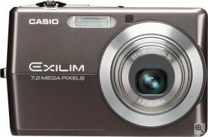 Casio's EXILIM ZOOM EX-Z700 digital camera. Courtesy of Casio, with modifications by Michael R. Tomkins. Click for a bigger picture!
