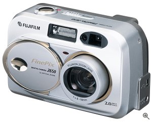 Fuji's FinePix 2650 digital camera. Courtesy of Fuji Photo Film USA Inc., with modifications by Michael R. Tomkins.