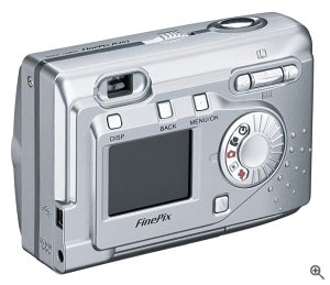 Fuji's FinePix A203 digital camera. Courtesy of Fuji Photo Film USA Inc., with modifications by Michael R. Tomkins.