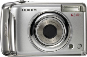 Fujifilm's FinePix A610 digital camera. Courtesy of Fujifilm, with modifications by Michael R. Tomkins. Click for a bigger picture!
