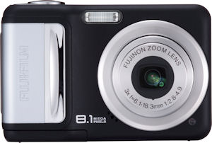 Fujifilm's FinePix A850 digital camera. Courtesy of Fujifilm, with modifications by Michael R. Tomkins. Click for a bigger picture!
