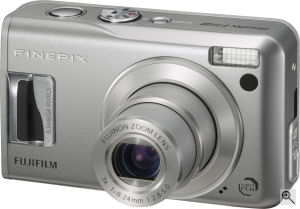 Fujifilm's FinePix F31fd digital camera. Courtesy of Fujifilm, with modifications by Michael R. Tomkins. Click for a bigger picture!