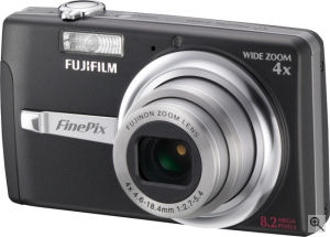 Fujifilm's FinePix F480 digital camera. Courtesy of Fujifilm, with modifications by Michael R. Tomkins. Click for a bigger picture!