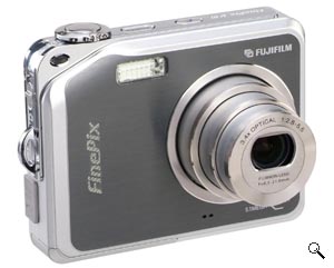 Fujifilm's FinePix V10 digital camera. Courtesy of Fujifilm, with modifications by Michael R. Tomkins. Click for a bigger picture!