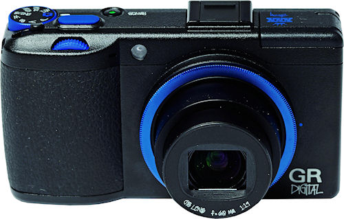 Ricoh's GR Digital III x Stussy edition, front view. Photo provided by Ricoh Co. Ltd. Click for a bigger picture!