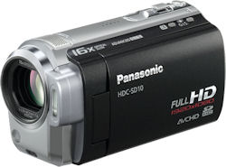 Panasonic's HDC-SD10 camcorder. Photo provided by Panasonic UK Ltd. Click for a bigger picture!