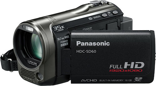 Panasonic's HDC-SD60 digital camcorder. Photo provided by Panasonic Consumer Electronics Co. Click for a bigger picture!