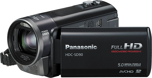 Panasonic's HDC-SD90 camcorder. Photo provided by Panasonic Consumer Electronics Co. Click for a bigger picture!