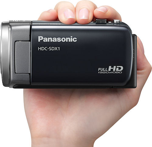 Panasonic's HDC-SDX1 camcorder in use. Photo provided by Panasonic Consumer Electronics Co. Click for a bigger picture!