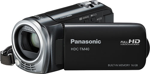 Panasonic's HDC-TM40 camcorder. Photo provided by Panasonic Consumer Electronics Co. Click for a bigger picture!