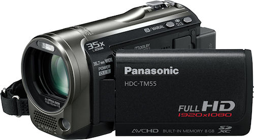 Panasonic's HDC-TM55 digital camcorder. Photo provided by Panasonic Consumer Electronics Co. Click for a bigger picture!
