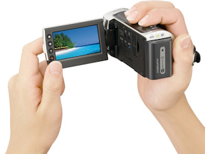 Sony HDR-CX100 digital camcorder. Photo provided by Sony Electronics. Click for a bigger picture!