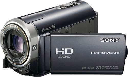 Sony's HDR-CX300 digital camcorder. Photo provided by Sony Electronics Inc. Click for a bigger picture!