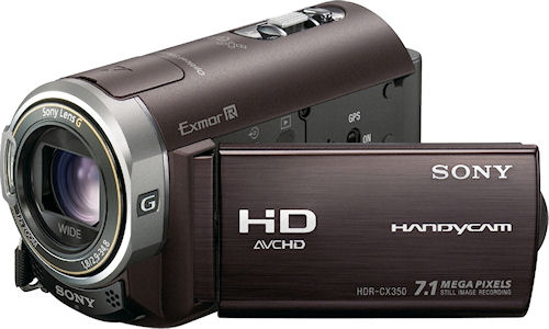 Sony's HDR-CX350V digital camcorder. Photo provided by Sony Electronics Inc. Click for a bigger picture!