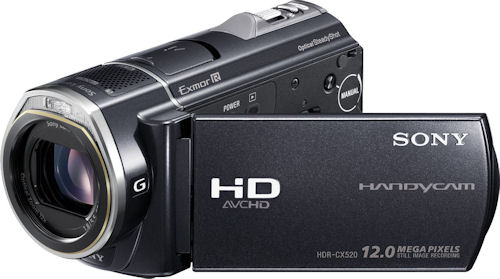 Sony's Handycam HDR-CX520V camcorder. Photo provided by Sony Electronics. Click for a bigger picture!