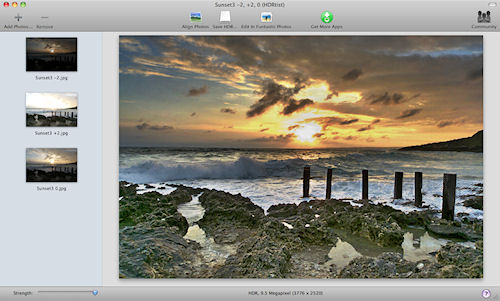 Ohanaware's HDRtist software for Mac OS X. Screenshot provided by Ohanaware. Click for a bigger picture!