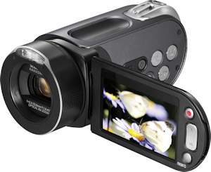 Samsung HMX-H104 camcorder. Photo provided by Samsung Electronics America Inc. Click for a bigger picture!