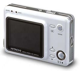 Hitachi's i.mega HDC-302SLIM digital camera. Courtesy of Hitachi, with modifications by Michael R. Tomkins. Click for a bigger picture!