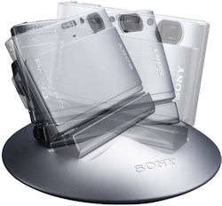 Sony's IPT-DS1 dock is capable of 360-degree rotation. Photo provided by Sony Electronics Inc. Click for a bigger picture!