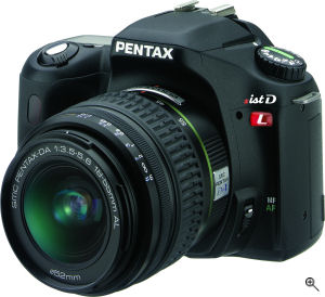 Pentax's *ist DL digital SLR. Courtesy of Pentax, with modifications by Michael R. Tomkins. Click for a bigger picture!