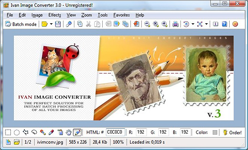 IvanView's Ivan Image Converter. Screenshot provided by IvanView. Click for a bigger picture!