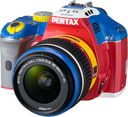 Front view of the Pentax K-x Korejanai Robot Model kit. Photo provided by Hoya Corp. Click for a bigger picture!